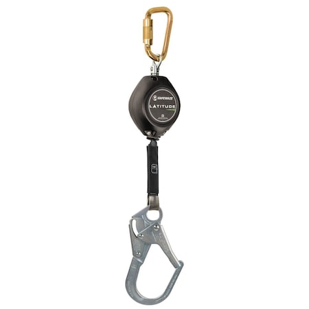 Safewaze Latitude HD 11' Single Web SRL: Carabiner, Rebar Hook FS-FSP1411-W-RBH